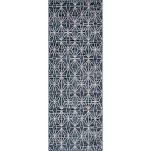 Uptown Collection by Jill Zarin Fifth Avenue Navy Blue 2 ft. 2 in. x 6 ft. Runner Rug