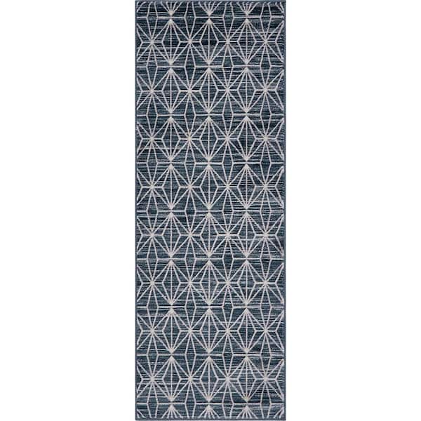 Uptown Collection by Jill Zarin Fifth Avenue Navy Blue 2 ft. 2 in. x 6 ft. Runner Rug