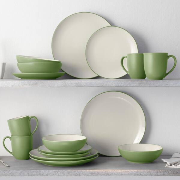 Noritake Colorwave Apple 16-Piece Coupe (Green) Stoneware