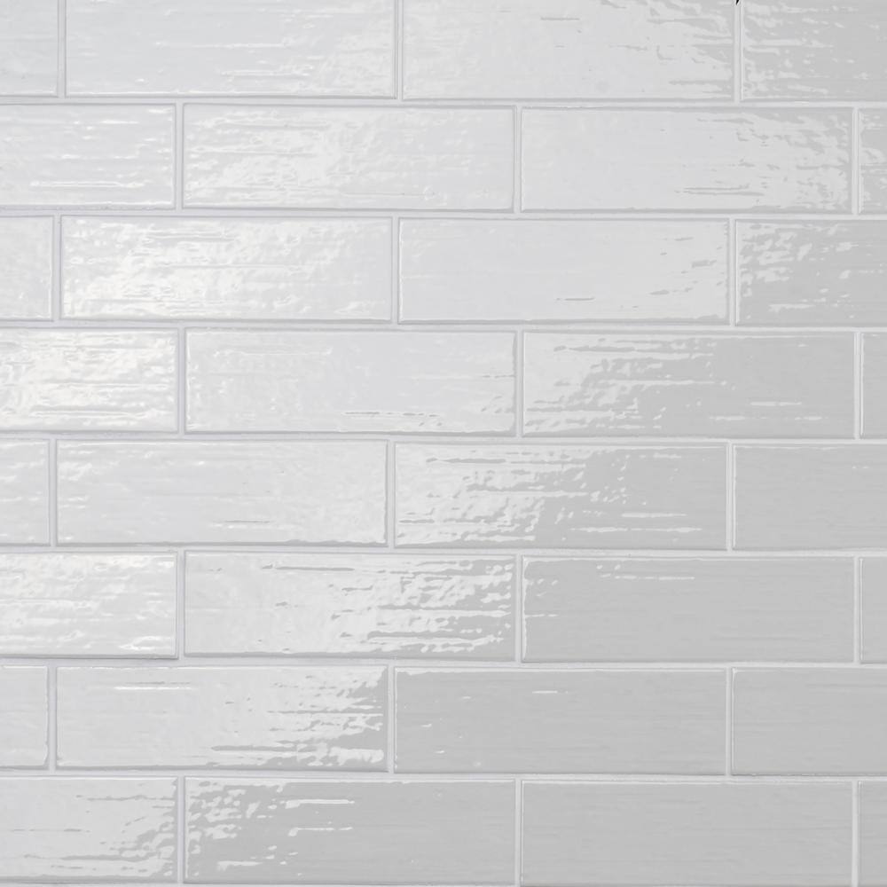 Hearth Gray Polished Porcelain Subway Wall Tile