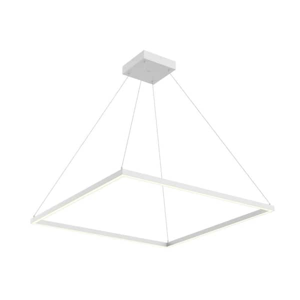 Kuzco Piazza 36 in. 1 Light 78-Watt White Integrated LED Pendant Light