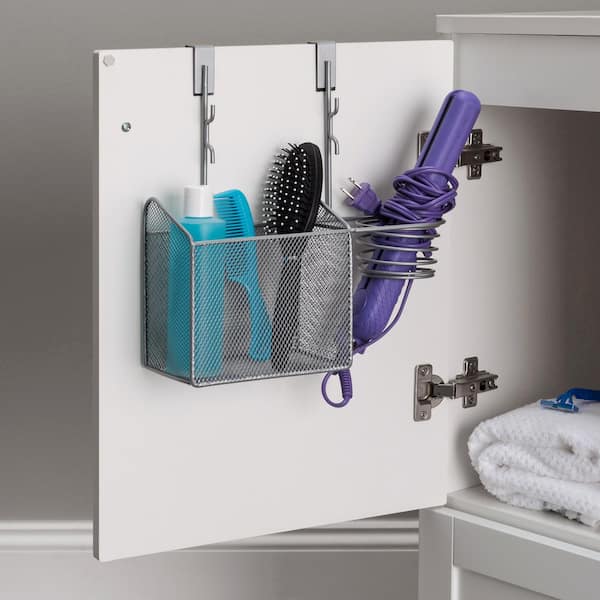 Hair Tool Organizer, Acrylic Hair Styling Tools and Blow Dryer Holder with  Drawer for Bathroom Vanity Countertop (Clear)