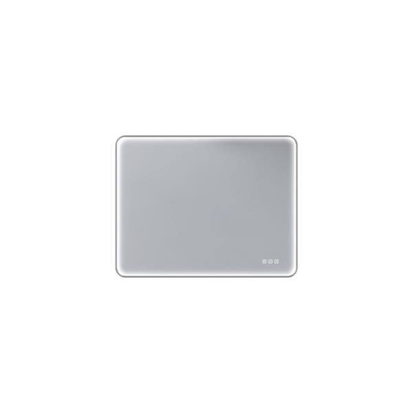 Framed Light 36 in. W x 24 in. H Rectangular Aluminum Framed Anti-Fog LED Bathroom Wall Mirror in Black