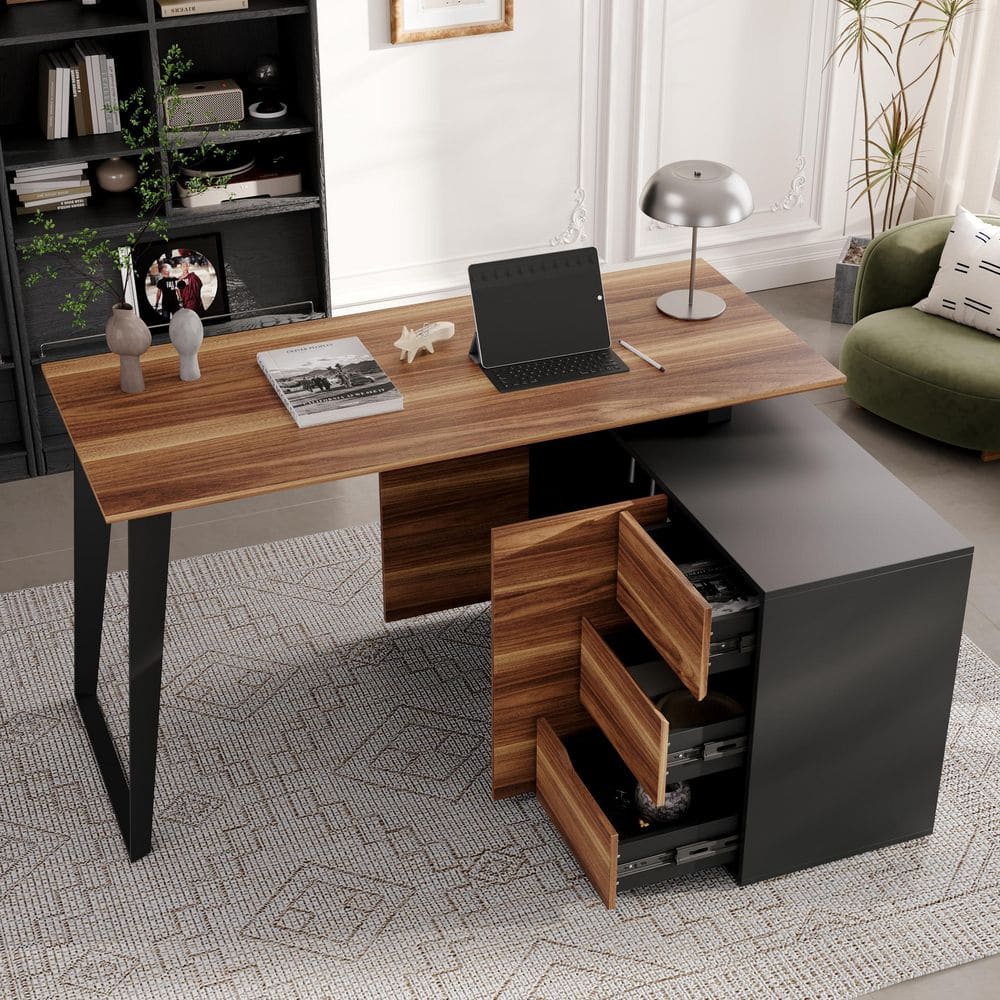 Reversible L-Shaped Wood Writing Desk - rated 3.6667 stars from 15 reviews