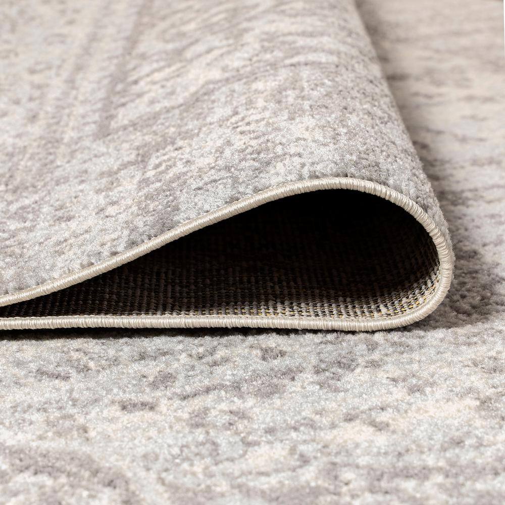 Medallion Mirage Gray and Cream 8' x 10' Synthetic Area Rug