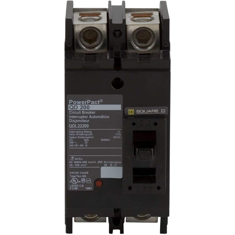 SCHNEIDER ELECTRIC 240-Volt 200-Amp QGA222002 Molded Case Circuit Breaker 600V 80A 