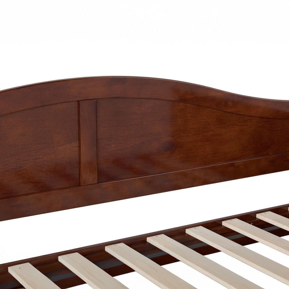 Acadia Walnut Twin Wood Daybed with 2 Storage Drawers