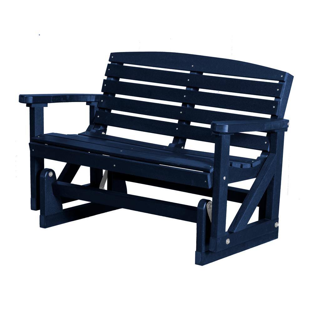 WILDRIDGE Classic 2Person Patriot Blue Plastic Outdoor Glider LCC209