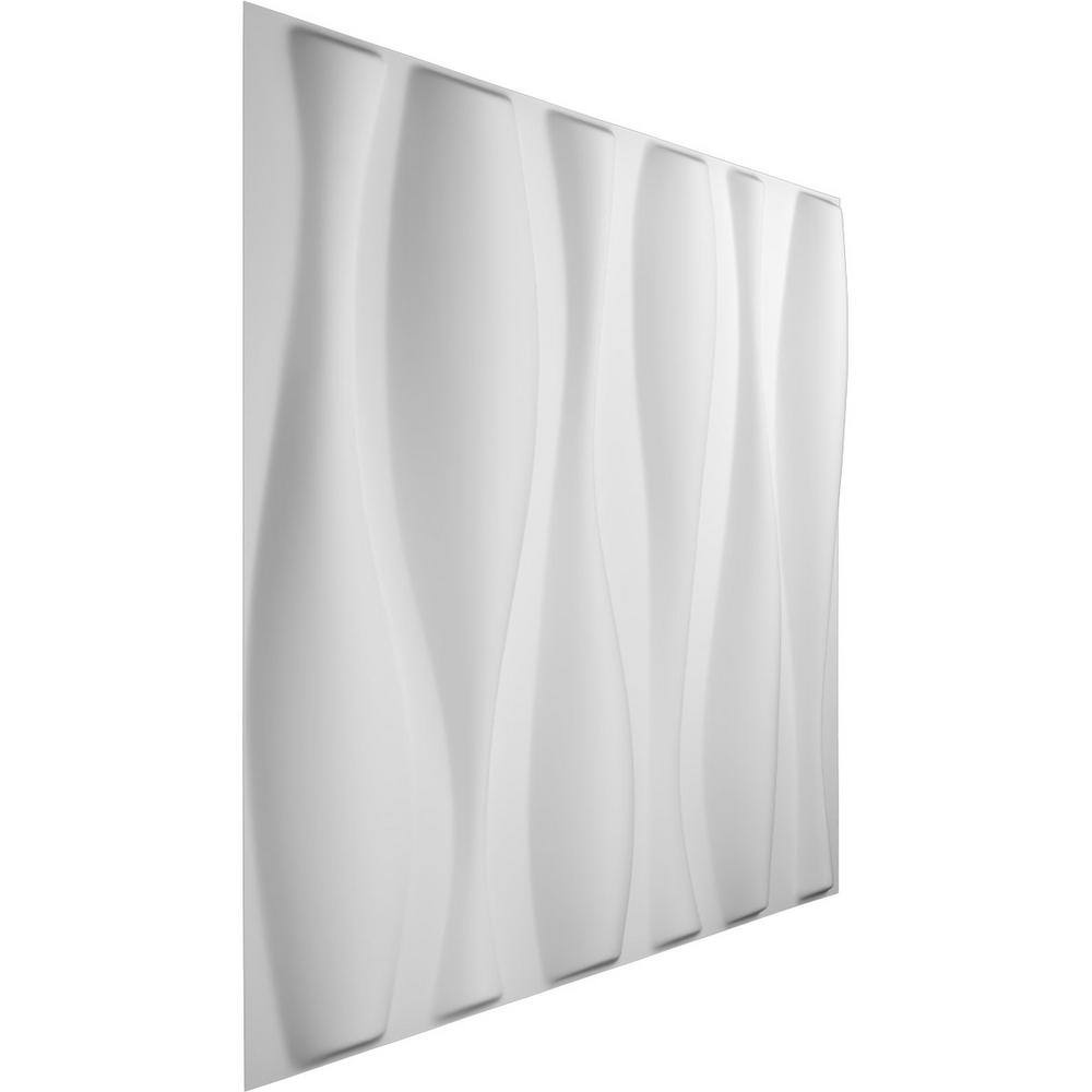 Fairfax White Textured 3D PVC Wall Panels, Set of 20