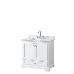 Isla 36 Single Bathroom Vanity Set with Carrara White Marble Countert –  Altair Design USA