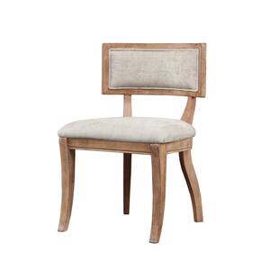 Marie Beige/Light Natural Dining Chair Set of 2