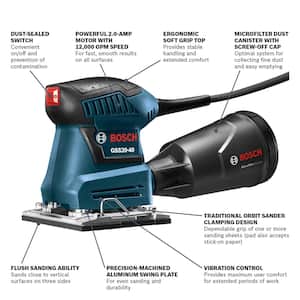 Bosch 18-Volt Brushless Cordless Variable Speed Orbital Sander with Dust  Management in the Power Sanders department at