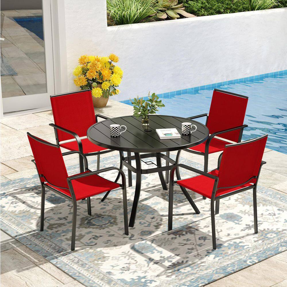 Anmutig 5-Piece Patio Dining Set with Round Table