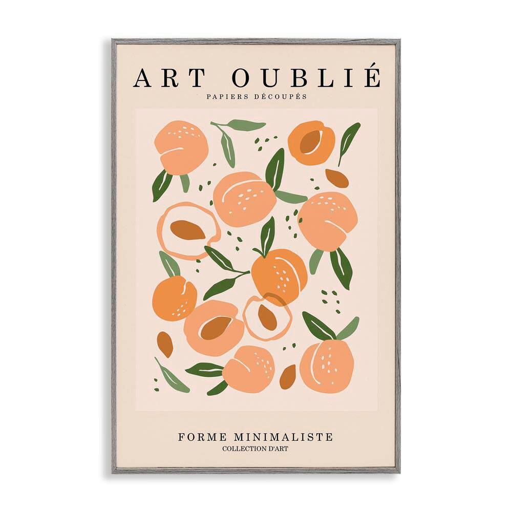 Peaches Gallery Poster by Incado Gray Framed Food Giclee Art Print 30 in. x 20 in. price history on PriceWatchPro