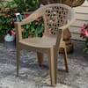 Penza mushroom stack resin plastic outdoor dining outlet chair