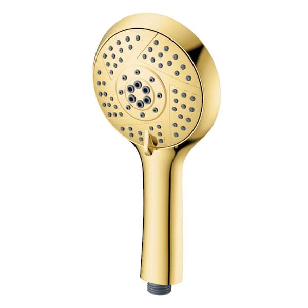 Vilbosch 5-Spray Wall Mount Handheld Shower Head 1.8 GPM in Polished Brass