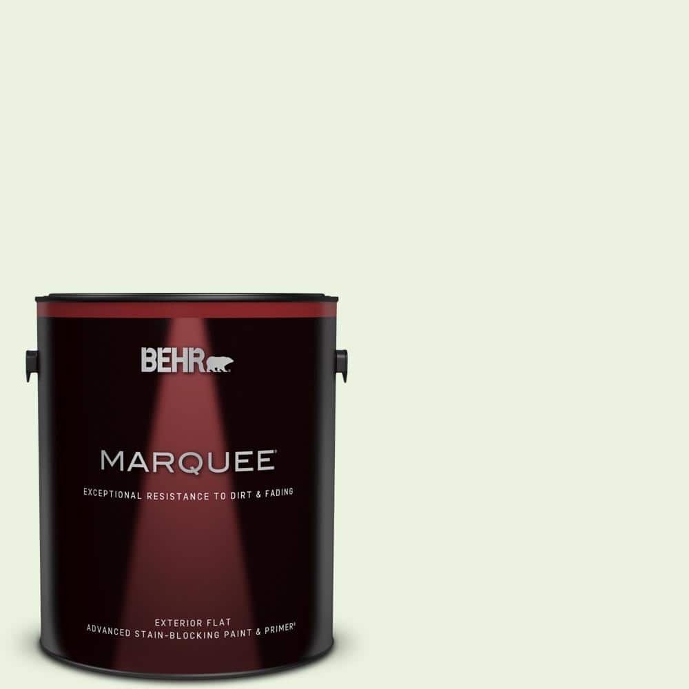 BEHR MARQUEE 1 gal. #P380-1 Magic Mint Flat Exterior Paint & Primer 445001  - The Home Depot