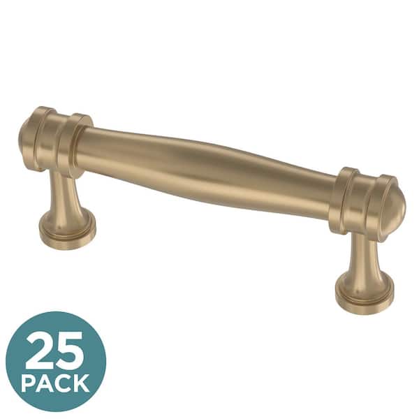 25-Pack Charmaine 3 in. (76 mm) Classic Champagne Bronze Cabinet Drawer Pulls
