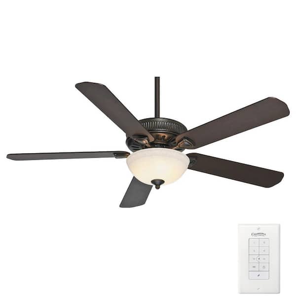 Casablanca Ainsworth Gallery 60 in. Indoor Basque Black Ceiling Fan with 4-Speed Wall-Mount Control