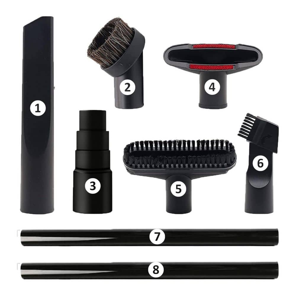 Vacuum Attachments Kit for Shop Vac with Extension Wands Hose Adapter Multi-Size Cleaning Tools 8 Pack price history on PriceWatchPro