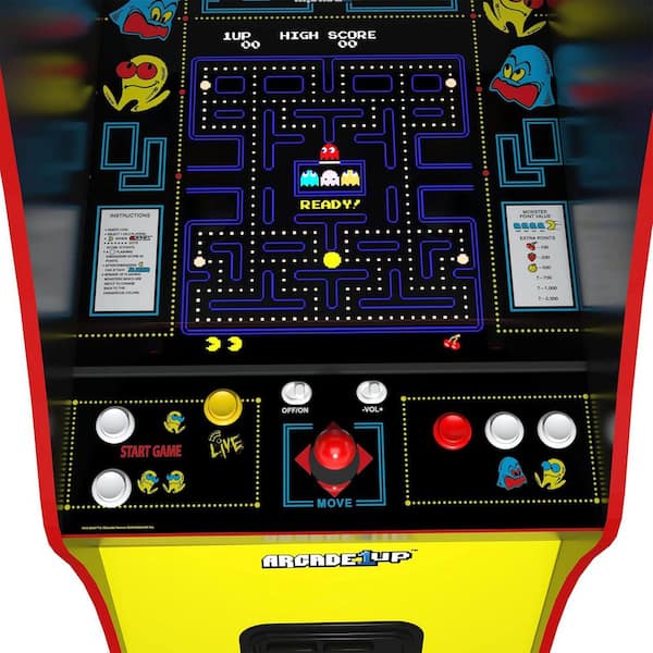 ARCADE1UP Pac-Man Deluxe Arcade Machine Gaming Cabinet with 14