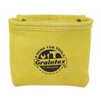 1-Pocket Suede Leather Nail and Tool Pouch in Yellow