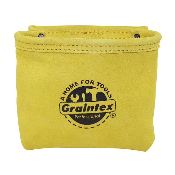 Graintex 1-Pocket Suede Leather Nail and Tool Pouch in Yellow