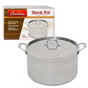 12 Qt. Full Tri-ply Body Professional Grade Stainless Steel Stock Pot