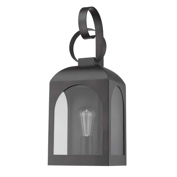 21.25 in. Bronze Outdoor Hardwired Sconce with No Bulbs Included