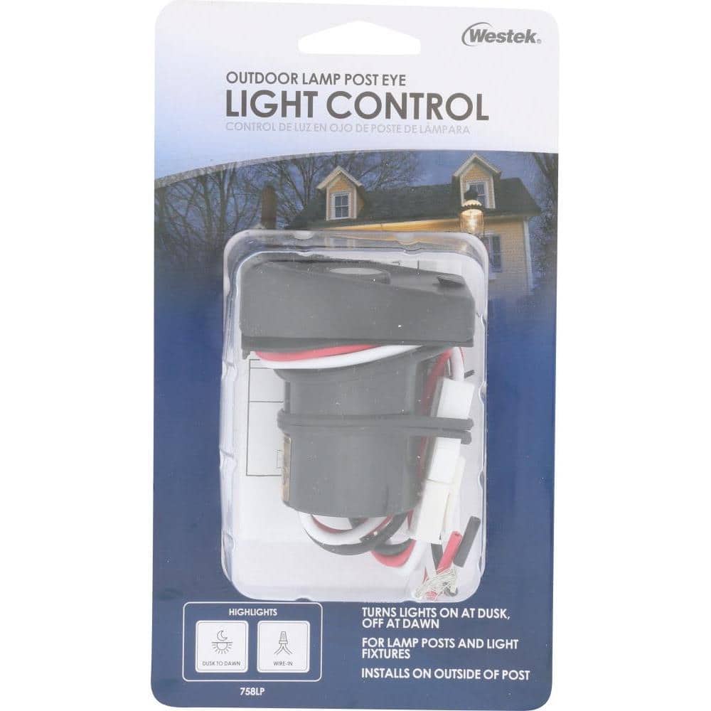 Westek Black Mini Post Eye Light Control with Metal Shade