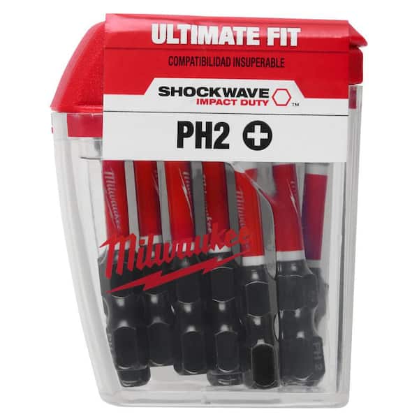 だぶ。　903540 Milwaukee SHOCKWAVE Impact Duty 1 in. Phillips #2 Alloy Steel