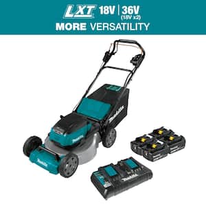 21 in. 18V X2 (36V) LXT Lithium-Ion Cordless Walk Behind Self Propelled Lawn Mower Kit with 4 Batteries (5.0 Ah)