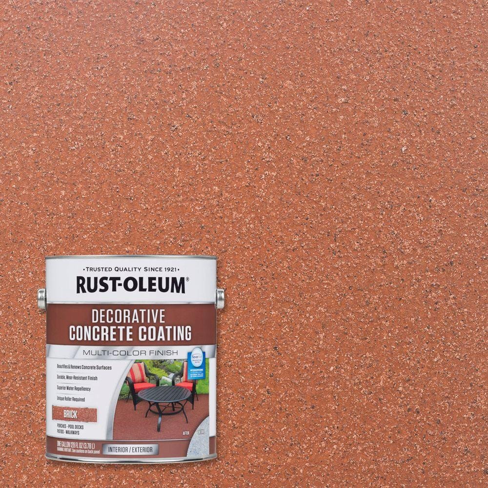 Rust-Oleum 1 gal. Brick Decorative Concrete Interior/Exterior ...