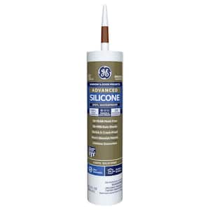 Advanced Silicone 2 Caulk 10.1 oz Window and Door Sealant Brown (12-pack)