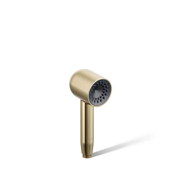 KOHLER Statement Iconic 1-Spray Patterns Wall Mount Handheld Shower Head 2.5 GPM in Vibrant French Gold