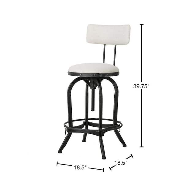 White industrial bar discount stools