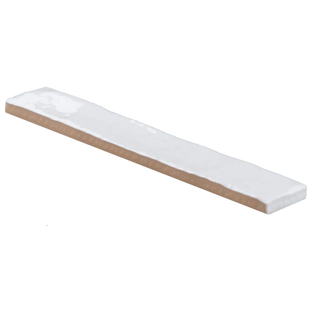 Virtuo Glossy White Ceramic Subway Wall Tile 2-in x 9-in