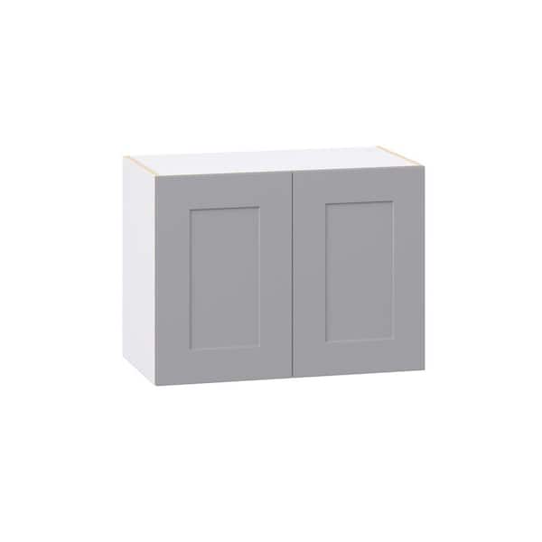 Roseland 27 in. W x 14 in. D x 20 in. H Assembled Shaker Wall Bridge Kitchen Cabinet in Slate Gray