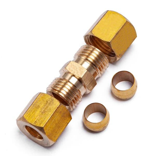 LTWFITTING Brass 1/4-Inch OD x 1/4-Inch Male NPT Compression Connector  Fitting(Pack of 5)