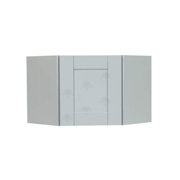 LIFEART CABINETRY Anchester Assembled 24x18x12 in. Wall Diagonal Cabinet with 1 Door in Light Gray