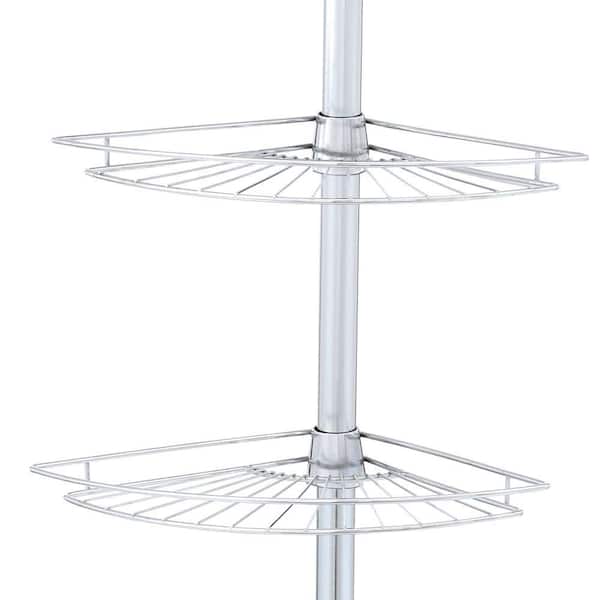 RopeSoapNDope. Zenith 4-Shelf Tension Pole Corner Shower Caddy