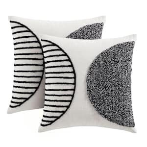 Graham Multi Color Textured Boho Geometric 20 in. L x 20 in. W Throw Pillow (Set of 2)