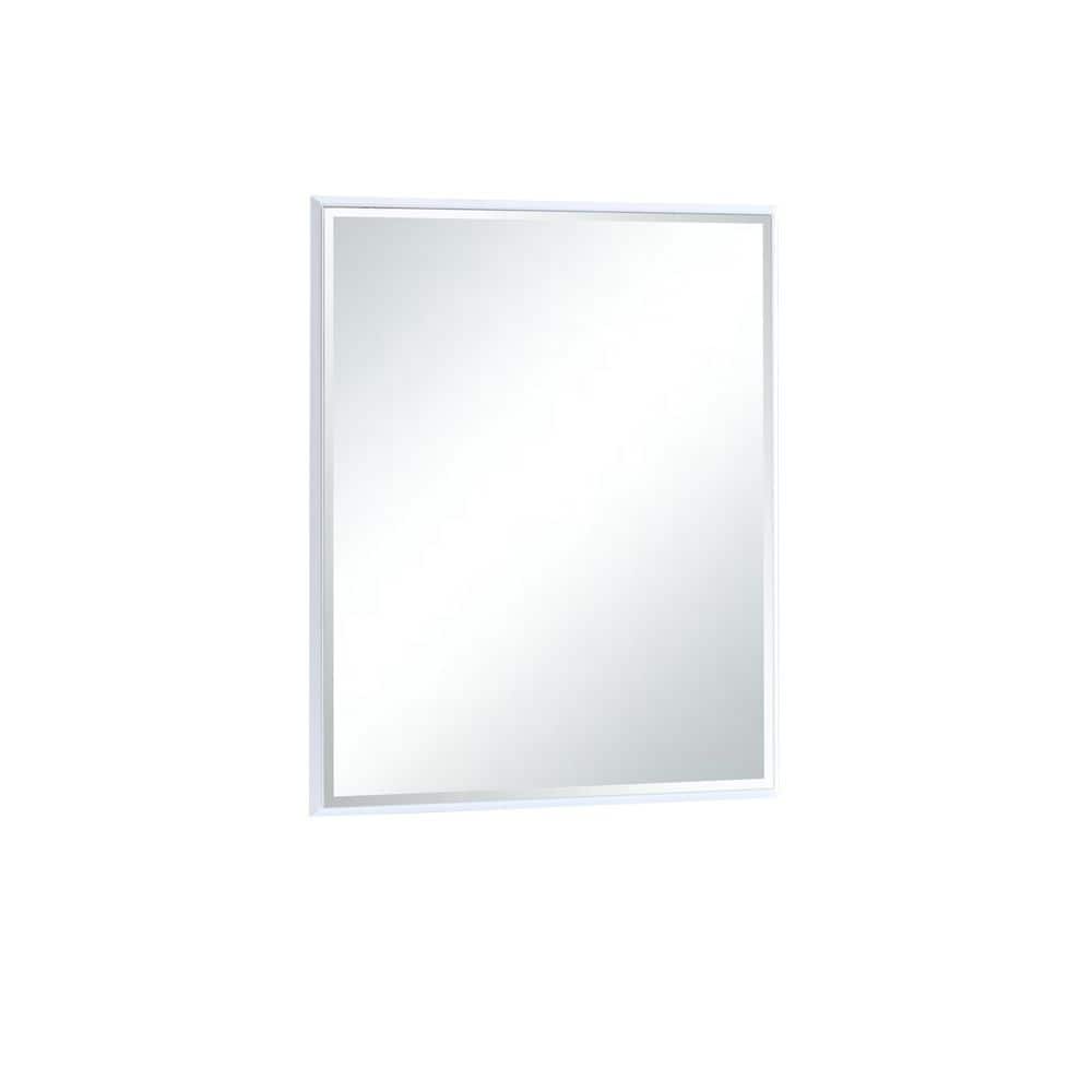 Denver White 33.75 in. W x 41 in. H Modern Rectangle Wood Framed Mirror price history on PriceWatchPro