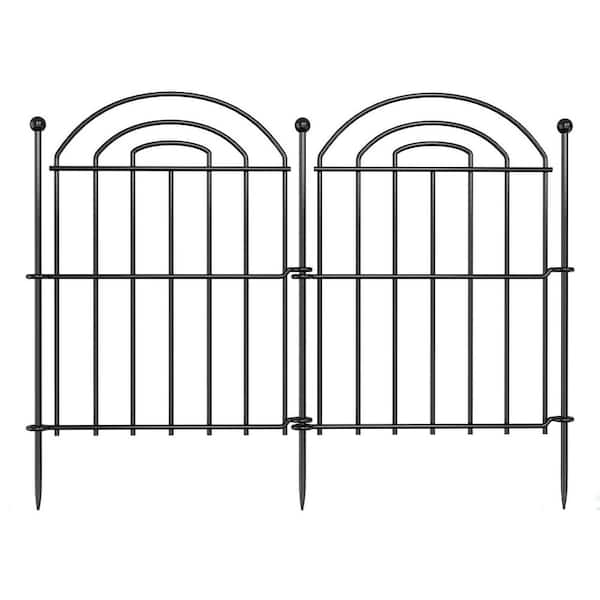 Rustproof Metal Decorative Garden Fence 3.5 in. No Dig Animal Barrier Wire Border Panel for Patio 25 Pack