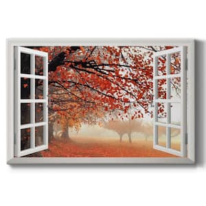 Floral Garden 3-Piece Floating Frame Canvas Floral Nature Art Print 24 in.  x 48 in. kc4541a - The Home Depot