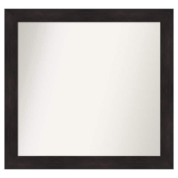 Amanti Art Furniture Espresso 39.75 in. x 37.75 in. Custom Non-Beveled Satin Recyled Polystyrene Bathroom Vanity Wall Mirror