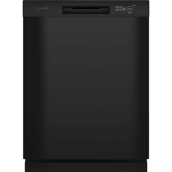 Hotpoint 24 in. Front Control Built-In Tall Tub Dishwasher in Black with 4-Cycles and Simplified Installation, 60dBA