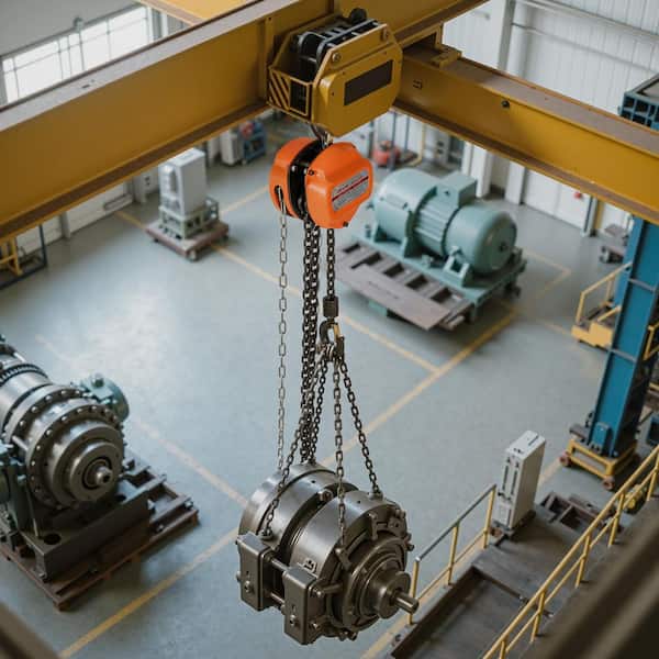 Hand Chain Hoist, 2200 lbs. Capacity, Manual Chain Block, Upgrade G80 Galvanized Chain, 20 ft. Lifting Height, Orange