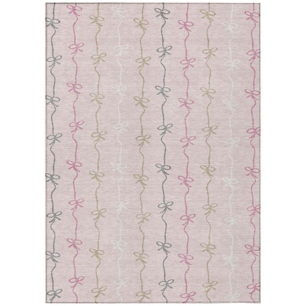 Chantille Machine Washable Indoor/Outdoor Abstract ACN2593 Pink 5 ft. x 7 ft. 6 in. Area Rug
