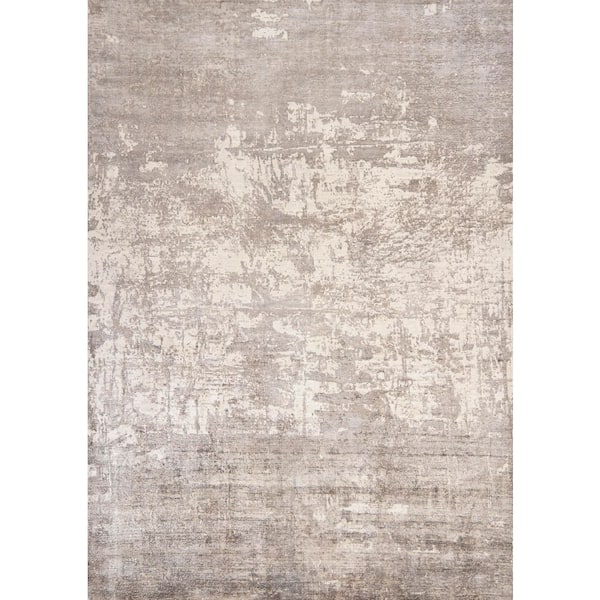 Astrid Beige 9 ft. x 12 ft. Distressed Casual Hand-Loomed Area Rug